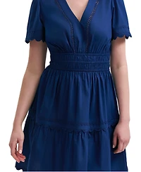 Finery London Women's Reece Ric Rac Trim Cotton Short Dress