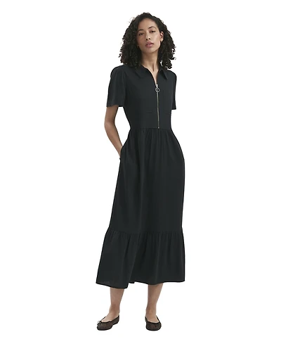 Finery London Women's Tania Linen Blend Midi Shirt Dress