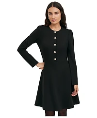 Finery London Women's Rae Ponte Jersey Buttoned Dress