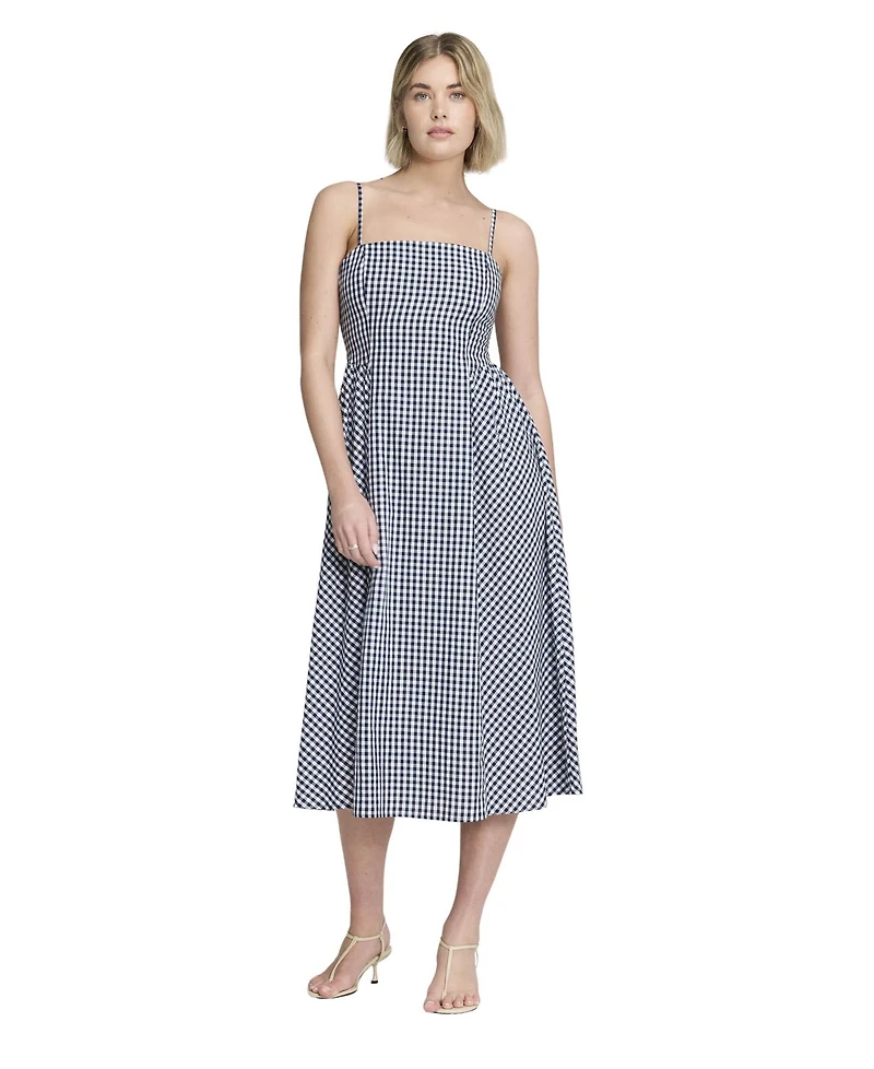 Finery London Women's Romina Cotton Gingham Midi Dress