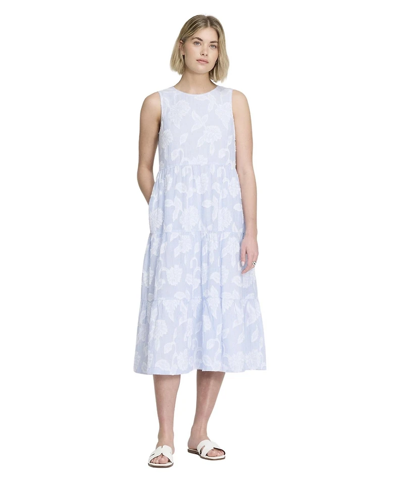 Finery London Women's Hollie Sleeveless Tiered Midi Dress