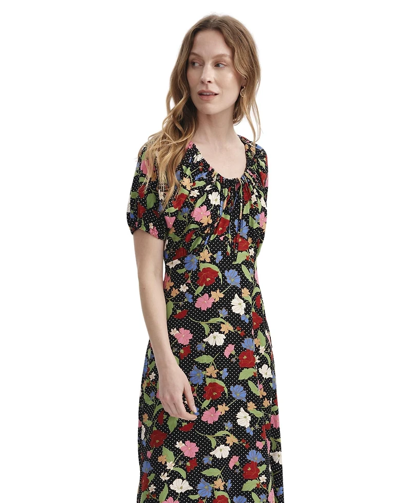 Finery London Women's Jada Puff Sleeve Midi Dress