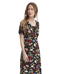 Finery London Women's Jada Puff Sleeve Midi Dress