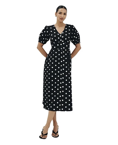 Finery London Women's Addison Polka Dot Cotton Midi Dress