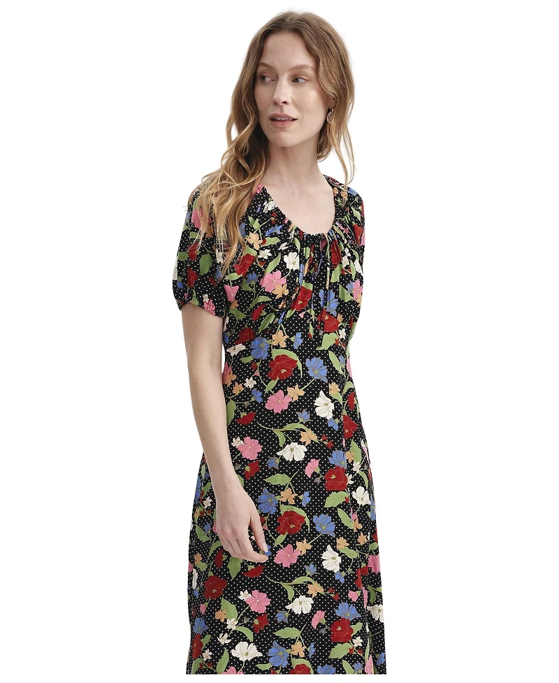 Finery London Women's Jada Puff Sleeve Midi Dress