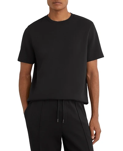 Reiss Men's Barton Crewneck Sueded Interlock Jersey Modern-Fit T-Shirt