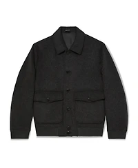 Reiss Men's Deluca Wool-Blend Flap-Pocket Bomber Jacket