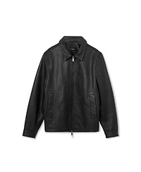 Reiss Men's Ortega Regular-Fit Zip-Through Leather Jacket