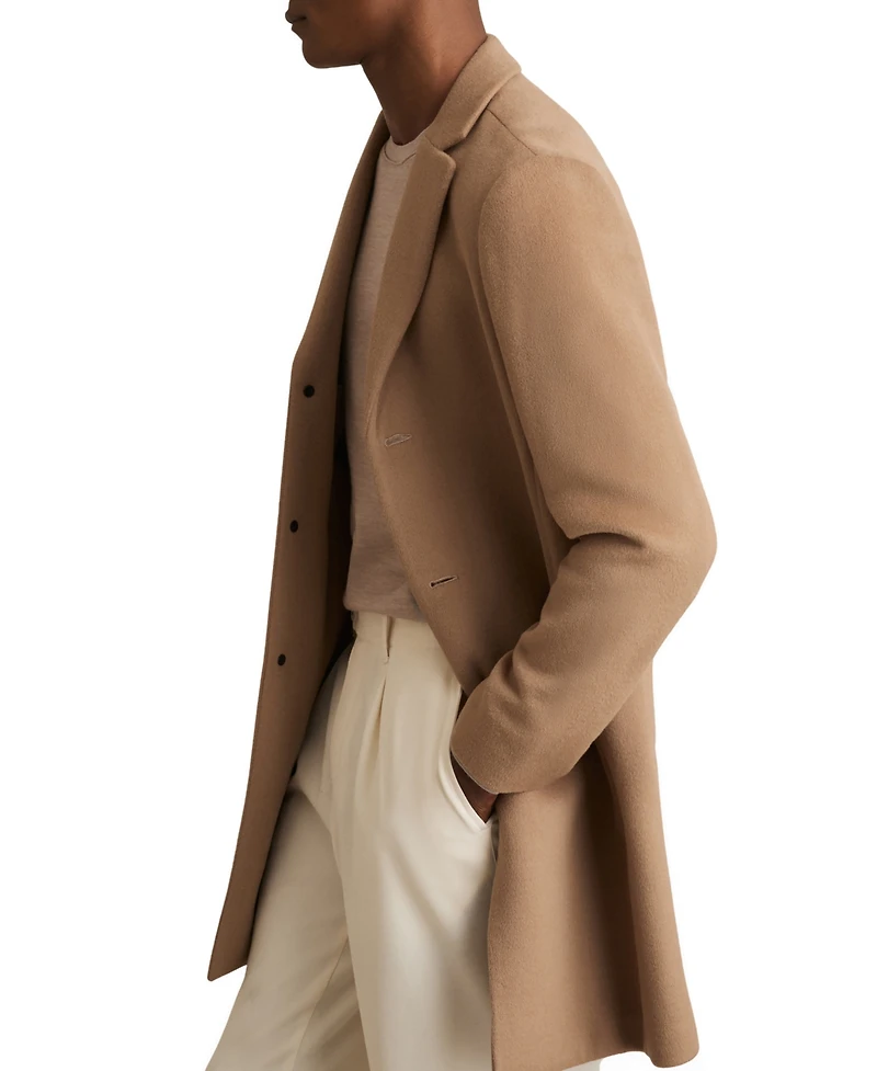 Reiss Men's Gable Epsom Wool-Blend Single-Breasted Mid-Length Overcoat