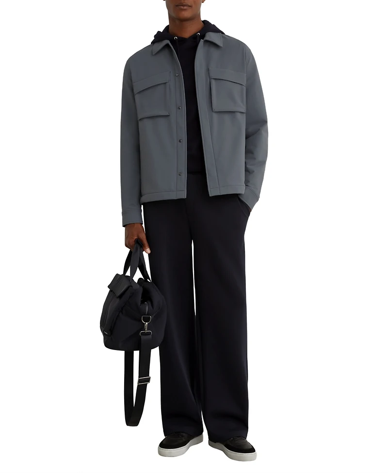 Reiss Men's Divide Regular-Fit Zip-Front Overshirt