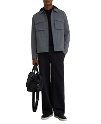 Reiss Men's Divide Regular-Fit Zip-Front Overshirt