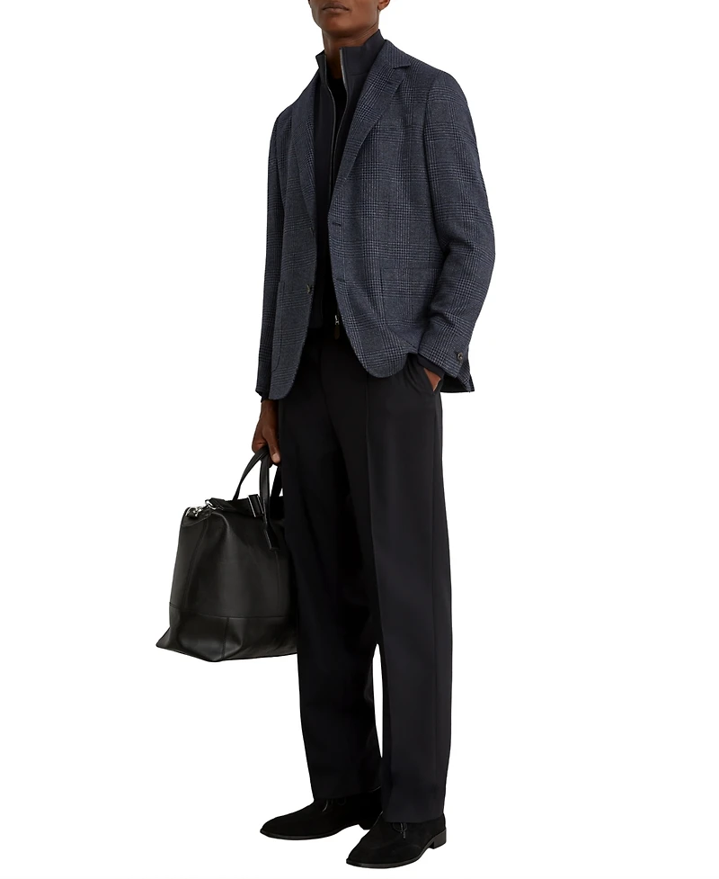 Reiss Men's Kyle Check Single-Breasted with Gilet Insert Tailored-Fit Blazer