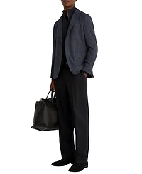 Reiss Men's Kyle Check Single-Breasted with Gilet Insert Tailored-Fit Blazer