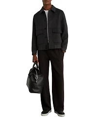 Reiss Men's Deluca Wool-Blend Flap-Pocket Bomber Jacket