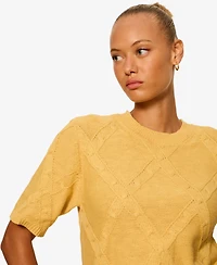 Sanctuary Women's Short-Sleeve Cotton Sweater T-Shirt
