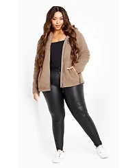 Avenue Women's Plus Kyla Fleece Zip Front Jacket