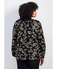 Avenue Women's Plus Bianca Peasant Blouse