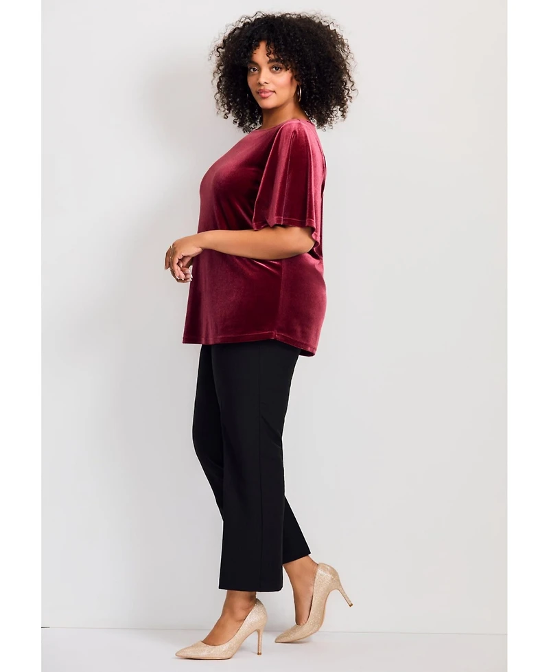 Avenue Plus Kimono Velour Sleeve Tee