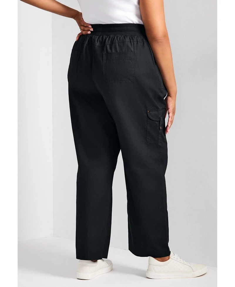 Avenue Women's Plus Cotton Cargo Pant