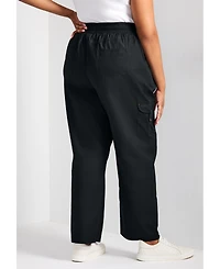 Avenue Women's Plus Cotton Cargo Pant