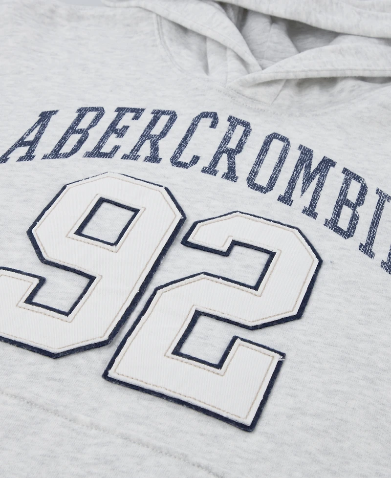 abercrombie kids Boys' 5-18 Logo Fleece Long-Sleeve Hoodie