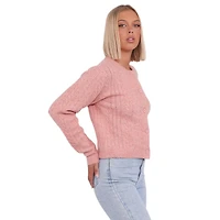 Petal and Pup Women's Bonnie Cable-Knit Fitted Cardigan