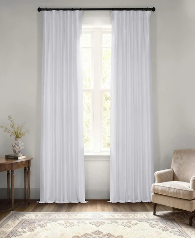 Half Price Drapes Ice Vintage Textured Faux Dupioni Silk Blackout Curtain