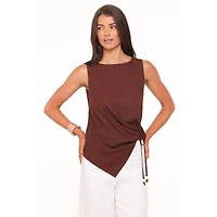 Petal and Pup Women's Heloise Boat-Neck Sleeveless Side-Tie Blouse