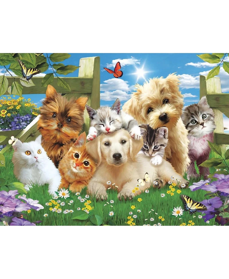 SunsOut Pups n Kittens 300-Piece Jigsaw Puzzle For Adults, Ages 15+