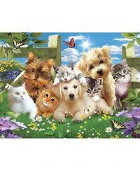 SunsOut Pups n Kittens 300-Piece Jigsaw Puzzle For Adults, Ages 15+