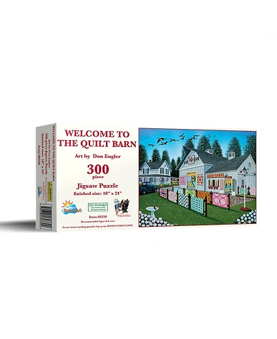 SunsOut Welcome to the Quilt Barn 300 Piece Jigsaw Puzzle, Ages 15+