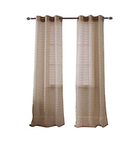 Olivia Gray Wanda Box Voile Grommet Panel Polyester Curtain Panels