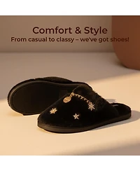 Bebe Women's Slippers – Comfy and Soft Indoor Slides, Cozy House