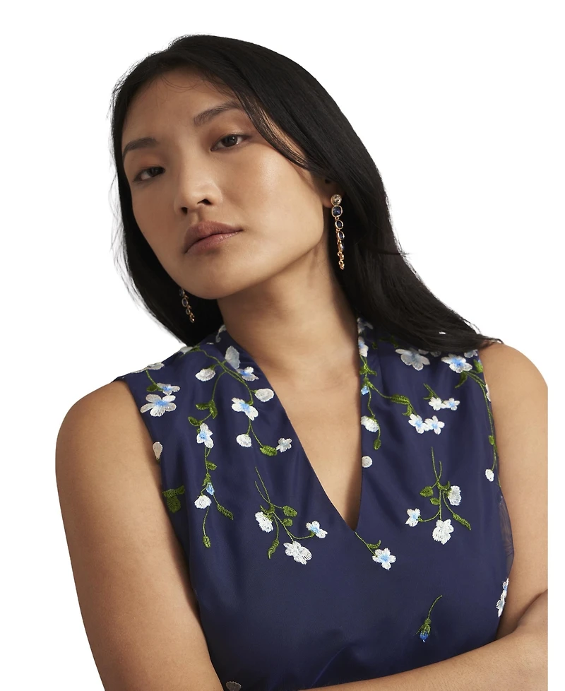 Hobbs London Women's Aria Embroidered Dress
