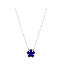 The Lovery Lapis Single Spring Flower Necklace 14K