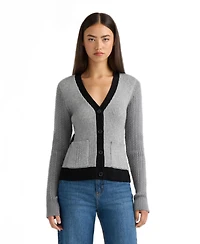 Nvlt Women's Color Block Cable Cardigan