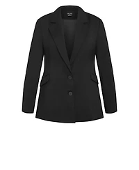 City Chic Plus Galactic Oversized Stretch Ponte Blazer