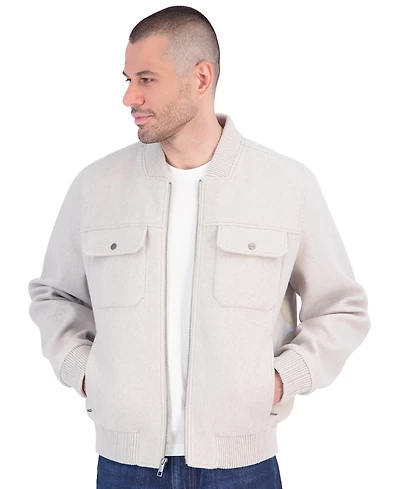 Calvin Klein Men's Wool Bomber Jacket