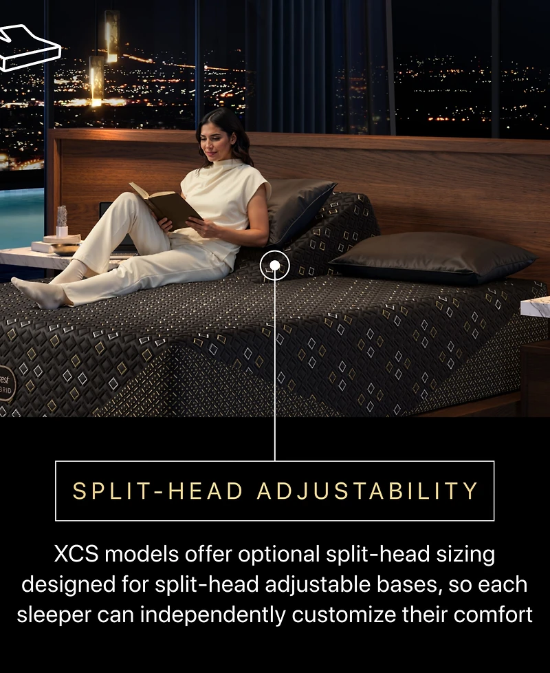 Beautyrest Hybrid Series Three Xcs 14.5" Firm Smooth Top Mattress Set