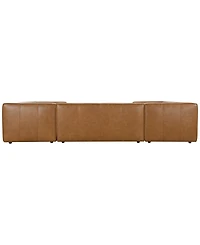 Moxley 3-Piece Genuine Leather Deep Seating Sectional Sofa, Macy's Exclusive