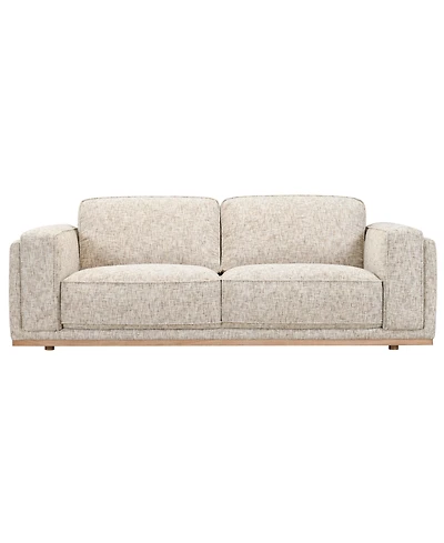 Baymont 91" Top-Grain Leather Pad-Arm Sofa, Macy's Exclusive