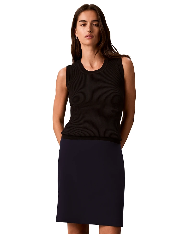Calvin Klein Women's A-Line Twill Knee-Length Skirt