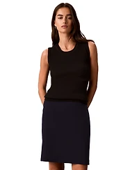 Calvin Klein Women's A-Line Twill Knee-Length Skirt