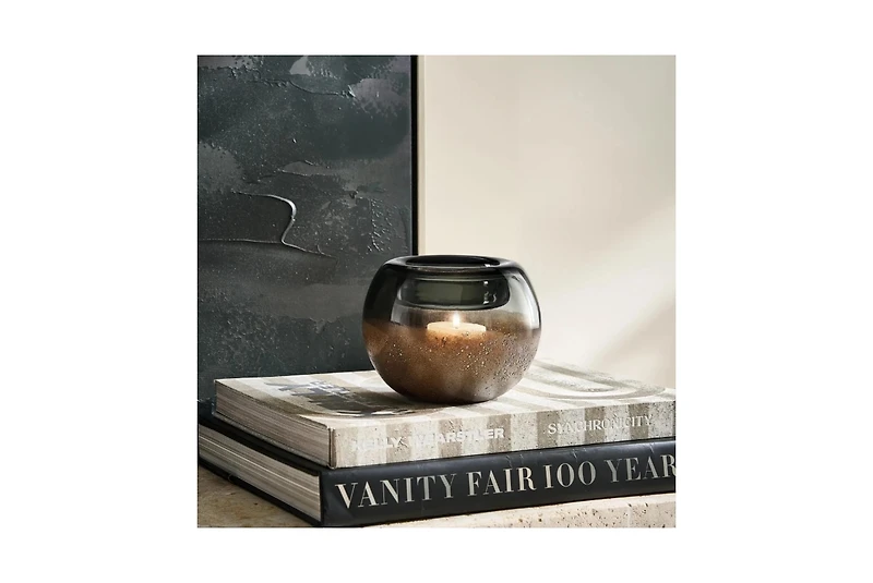 Z Gallerie Oliver Glass Tealight Candle Holder