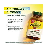 MegaFood Vitamin D3 2000 Iu, Bone, Muscle and Immune Support, Vitamin D Tablets, 90 Ct
