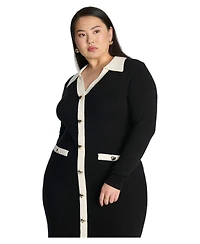 Eloquii Women's Plus Sweetheart Sweater Dress