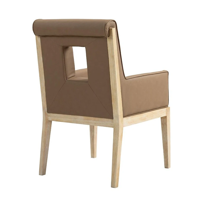 Meridian Furniture Gwendolyn Faux Leather Dining Arm Chair