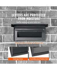 Vevor Through The Wall Drop Box 12.5x6.3x16.9" Mailbox with Code Lock