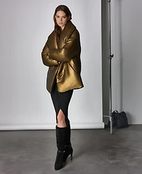 Donna Karan New York Women's Jacquard Wrap Shawl-Collar Jacket