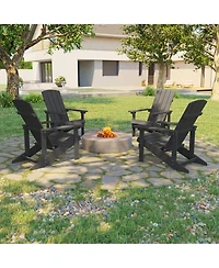 Sonkuki Adirondack Chair Patio Chair with Big Armrests Fire Pit Chair Weather Resistant, Easy Installation Outdoor for Patio, Lawn and Backyard